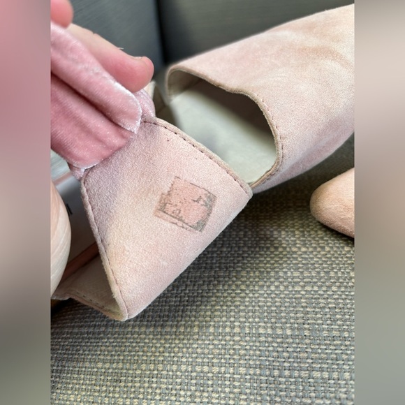 Jeffrey Campbell Charlin Suede Bow Mule Flat Blush Size 7 - Picture 5 of 6
